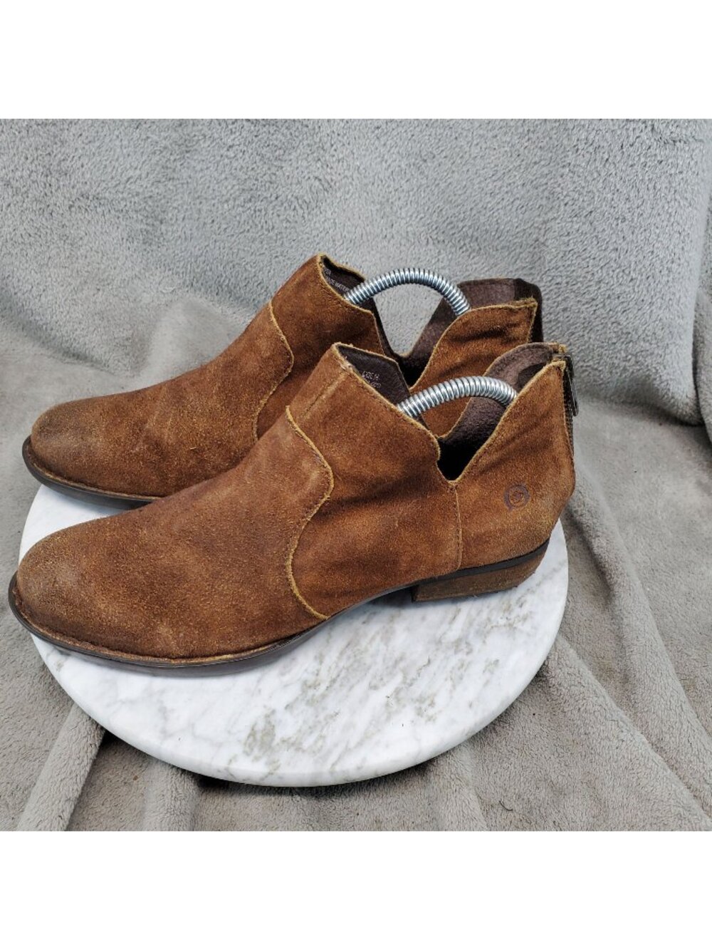 Born Shoes Womens Size 8 M Kerri Brown Suede Leather Ankle Boots *Read*
